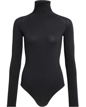 Alaïa Alaïa High Neck Second Skin Knit Bodysuit - Black