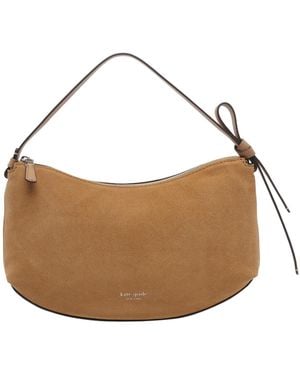 Kate Spade Loop Suede Shoulder Bag - Brown