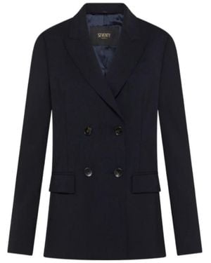 Seventy Double-Breasted Jacket - Blue
