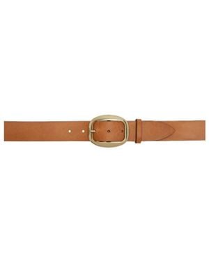 Isabel Marant Dara Calfskin Leather Belt - White