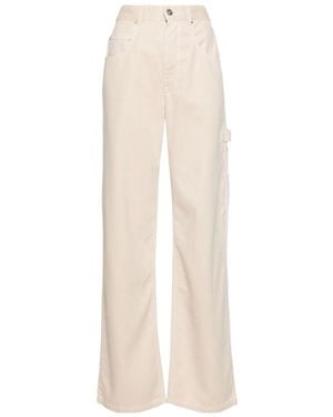 Isabel Marant Bymara Logo Patch Wide-Leg Jeans - White