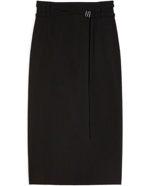 Sportmax Belt Midi Skirt - Black