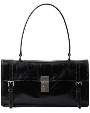 Prada Medium Leather Handbag - Black