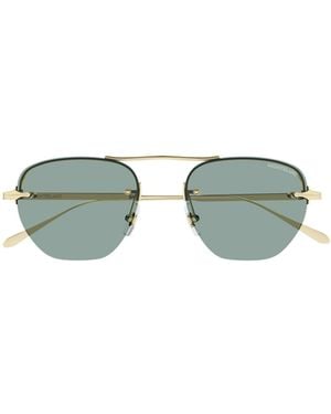 Montblanc Eyewear Rimless Geometric Sunglasses - Green