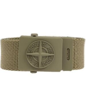 Stone Island Compass-Buckle Belt - Green
