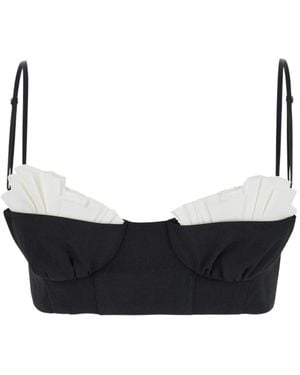 ShuShu/Tong Balconette-Style Cropped Top - Grey