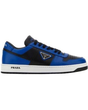 Prada Downtown Leather Trainers - Green