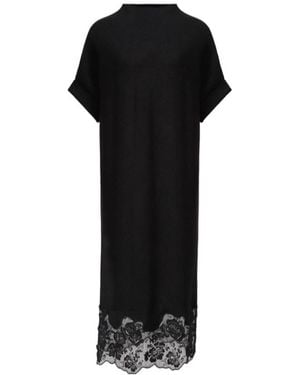Fabiana Filippi Short-Sleeved Lace Dress - Black