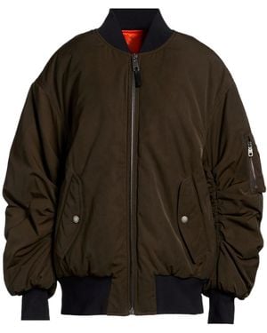 Dolce & Gabbana Minimalist Pilot Jacket With Zipper - Brown