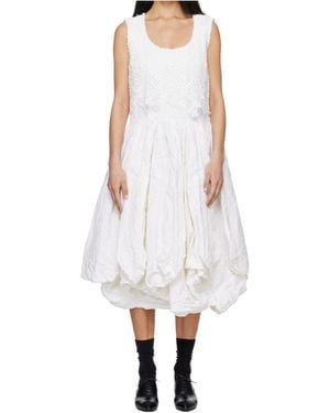 Comme des Garçons Pleated Dress - White