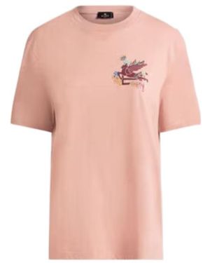 Etro Pegaso-Motif T-Shirt - Pink