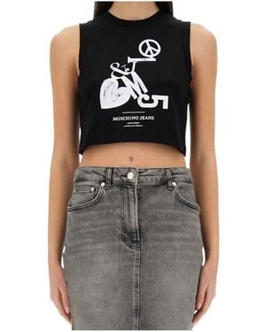 Moschino Printed Vest - Black