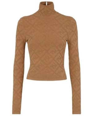 Fendi Viscose Jumper - Brown