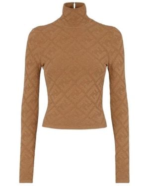 Fendi Viscose Jumper - Brown