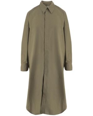 Frankie Shop Bloom Organic Cotton Shirt Midi Dress - Green