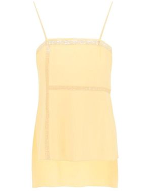 Chloé Lace-Trim High-Low Camisole - Yellow