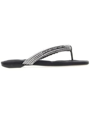 Alexander Wang Jenna Embellished Slides - White