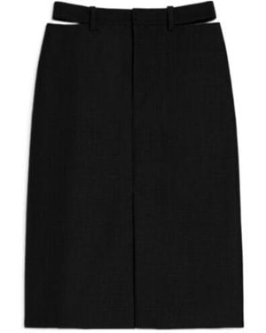 Jil Sander Cut-Out Mid-Rise Skirt - Black