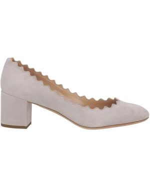 Chloé Minimalist Leather High Heels - Grey