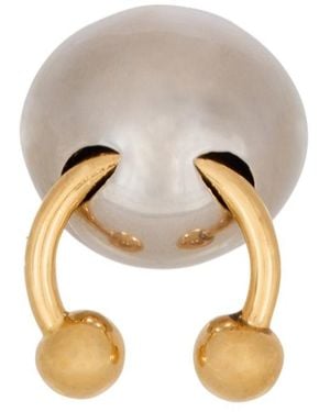 Balmain Spherical Ring With Piercing - White