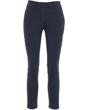 Dondup Cropped Slim Fit Pants - Blue