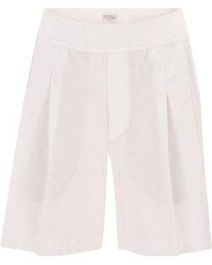 Brunello Cucinelli Wrinkled Shorts - White