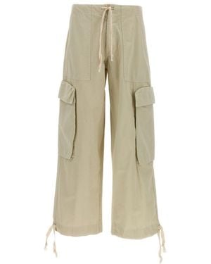 Greg Lauren Wide-Legged Overalls And Casual Pants - Natural