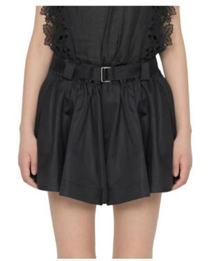 Sea Angelina Belted Shorts - Black
