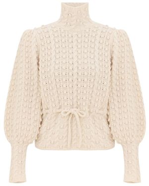 Zimmermann Valiant Bauble Knitted Jumper - Natural