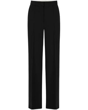 Elisabetta Franchi Lightweight Crêpe Fabric Trousers - Black