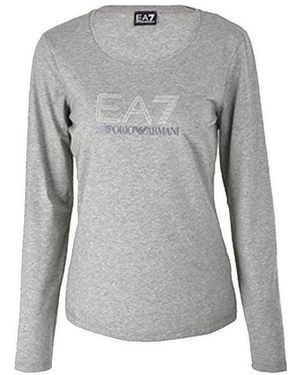 EA7 Logo Details T-Shirt - Gray