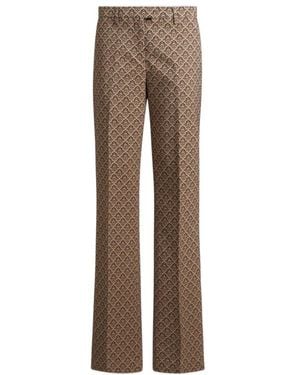 Etro Damask-Pattern Trousers - Brown