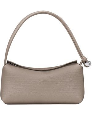 Longchamp Medium Le Roseau Shoulder Bag - Grey