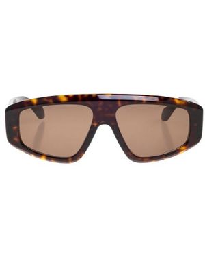 Alaïa Tortoiseshell-Effect Mask-Frame Sunglasses - Multicolour