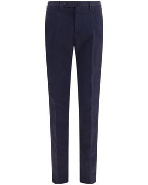 Pt Pantaloni Pt Torino Slim-Fit Cotton Trousers - Blue