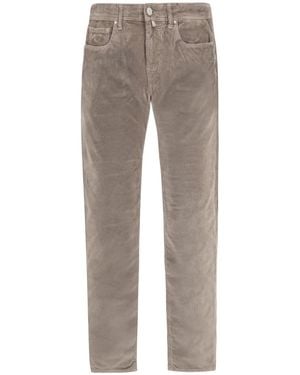 Jacob Cohen Logo Patch Straight Leg Jeans - Grey