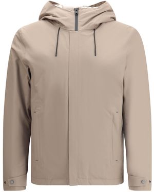 Woolrich Hooded Quilted Jacket - Natural