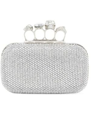 McQueen Knuckle Clutch - Grey