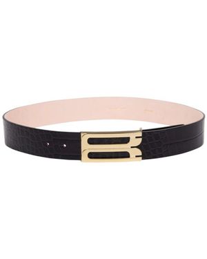 Victoria Beckham Embossed Jumbo Frame Belt - White