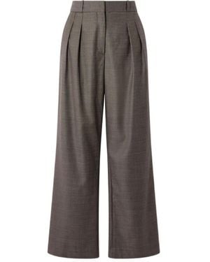 Loulou de Saison Sbiru Pleated Wool-Twill Trousers - Grey