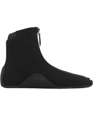Alaïa Square-Toed High-Top Casual Shoes - Black