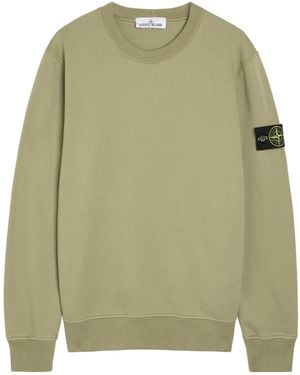 Stone Island Crew Cotton Sweatshirt - Green