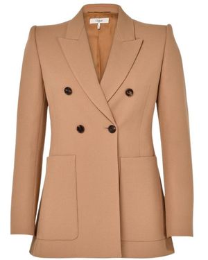 Chloé Double-Breasted Blazer - Natural
