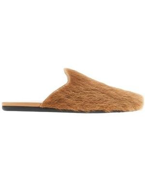 Prada Logo Mules - Brown