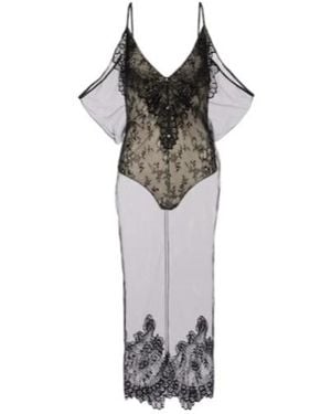 The Attico Mesh Slip Maxi Dress - Multicolour