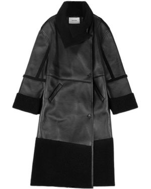 Entire studios Shearling Long Coat - Black