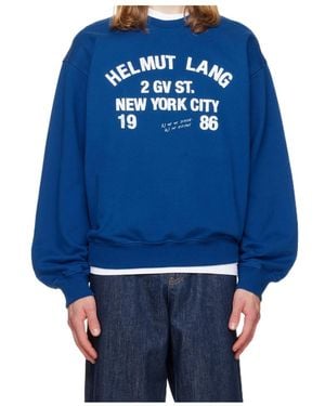 Helmut Lang Long-Sleeved Knitwear - Blue