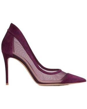 Gianvito Rossi Mesh High Heels - Purple