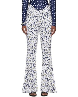 Jean Paul Gaultier 'The Curved Flower' Jeans - Blue