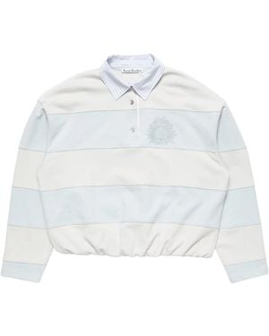 Acne Studios Striped Polo Sweatshirt - White